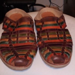 Very Volatile Womens Cheeky Huarache Sandals Leather Mule